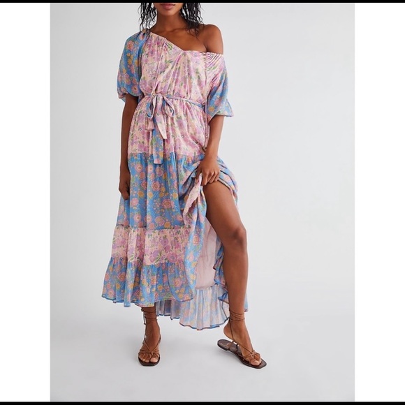 BNWT Spell Juniper Tiered Gown Lilac M - Picture 1 of 10